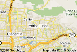 yorba linda map yorba linda map