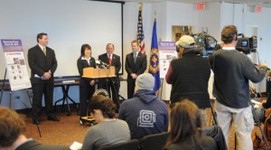 fbi presser in nj (Left to right) FBI Assistant Special Agent in Charge (ASAC) Michael Harpster, Newark Division; ASAC Belle Chen, New York Division; ETS Chief Operating Officer Steve Childress; and ETS North Central Regional Managing Director Rick Battelle Photo Credit: Matthew Coleman, FBI