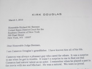 IMG_0489 Letter from Kirk Douglas