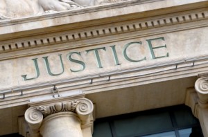 Justice sign court