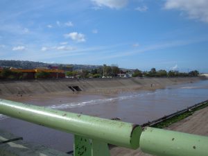 Tijuana River from a pedestrian bridge, by BrokenSphere. via Wikipedia.