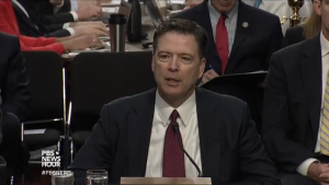 Former FBI Director James Comey testifies about President Trump before the Senate Intelligence Committee in early June.